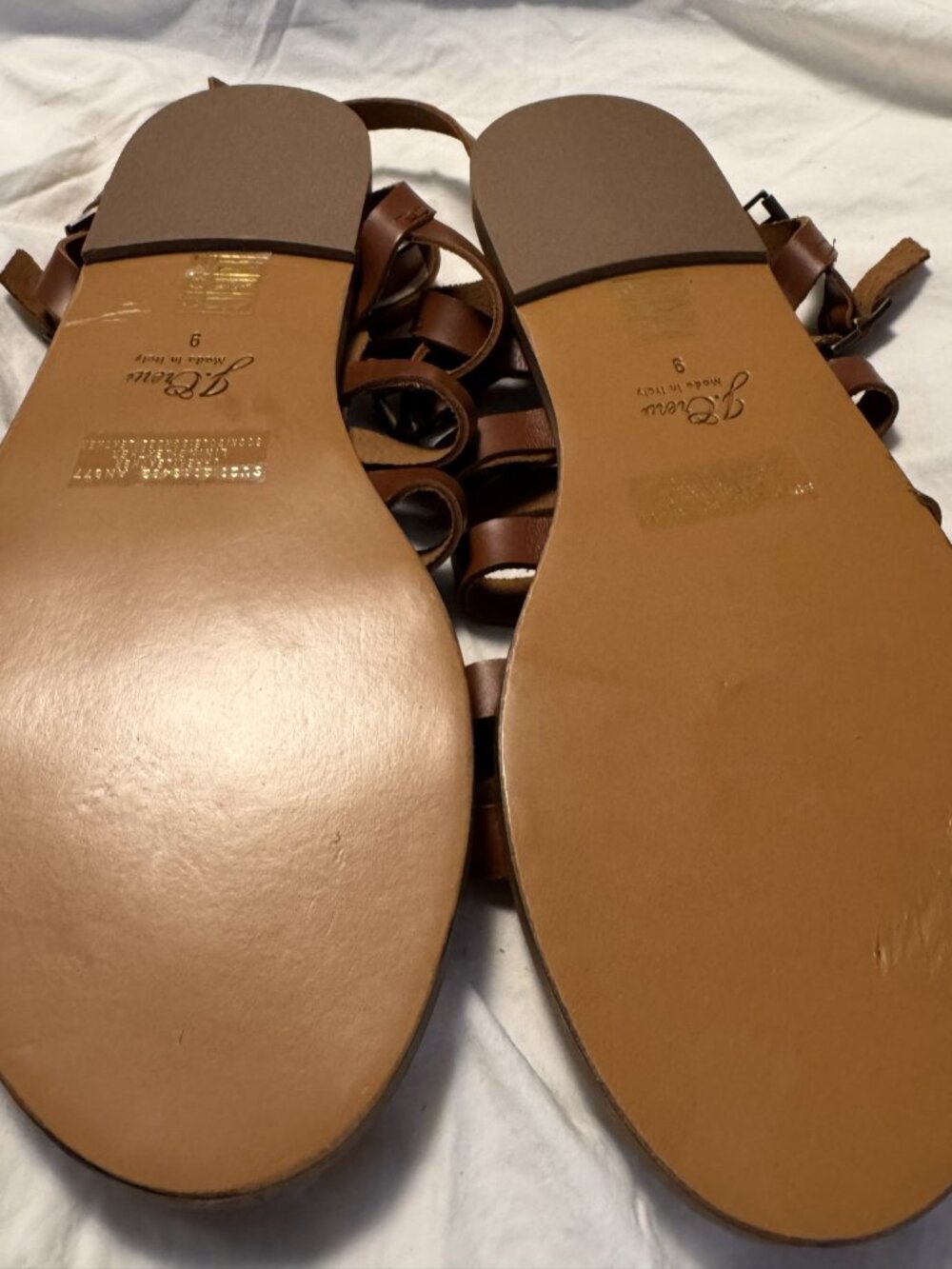 J.Crew Leather Gladiator Sandals – Vachetta Leather | Size 9 - MF0316 - Picture 4 of 5